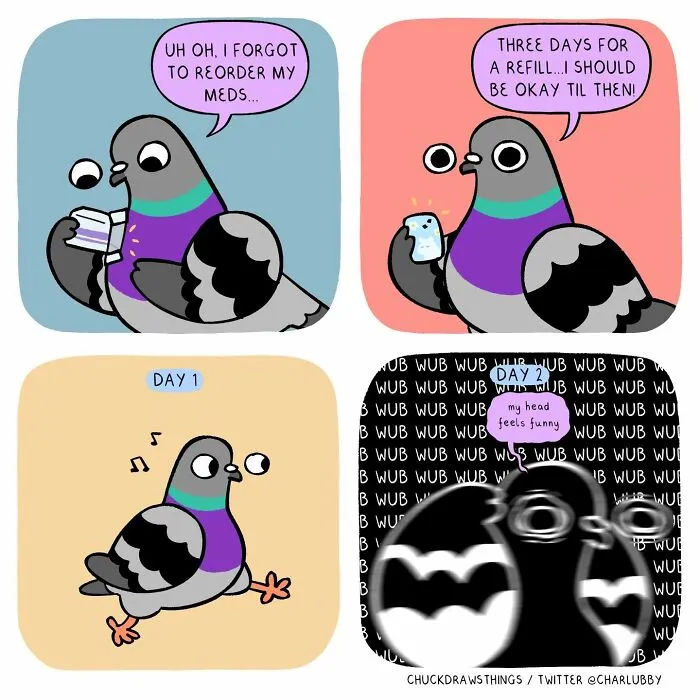 This Artist Turns Anxiety And Everyday Struggles Into Heartfelt Pigeon Comics (50 New Pics)