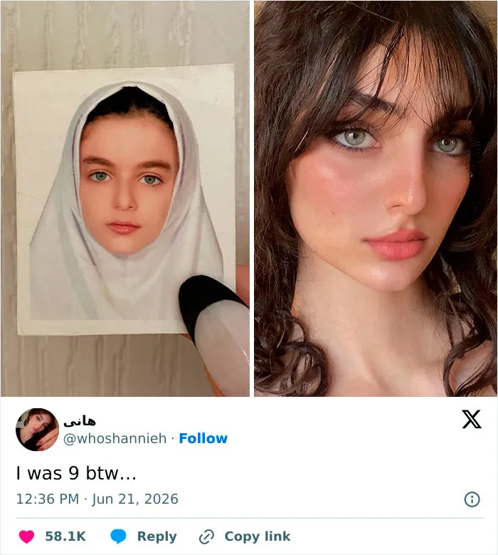 15 Side-By-Sides Showing What Letting Go Of The Hijab Looks Like For Real Women