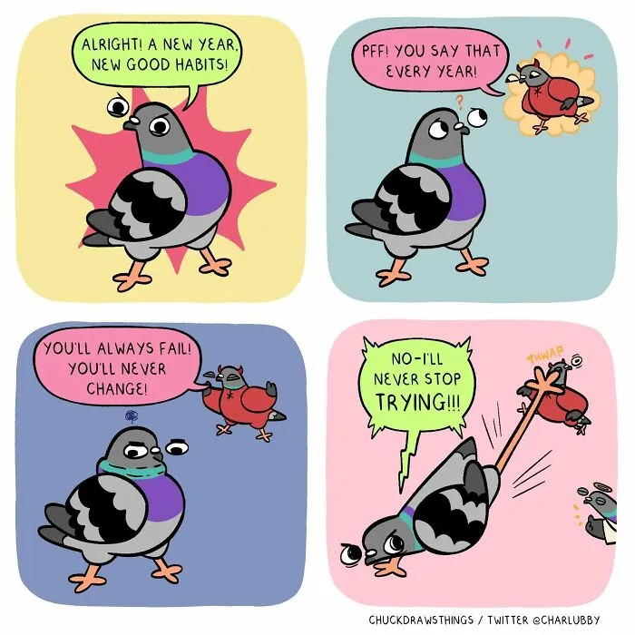 This Artist Turns Anxiety And Everyday Struggles Into Heartfelt Pigeon Comics (50 New Pics)