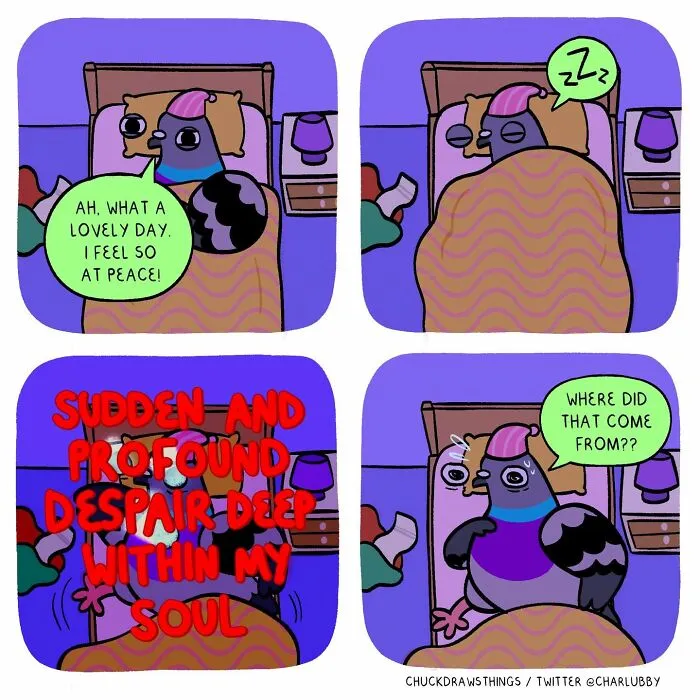 This Artist Turns Anxiety And Everyday Struggles Into Heartfelt Pigeon Comics (50 New Pics)