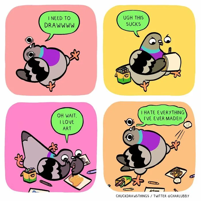 This Artist Turns Anxiety And Everyday Struggles Into Heartfelt Pigeon Comics (50 New Pics)