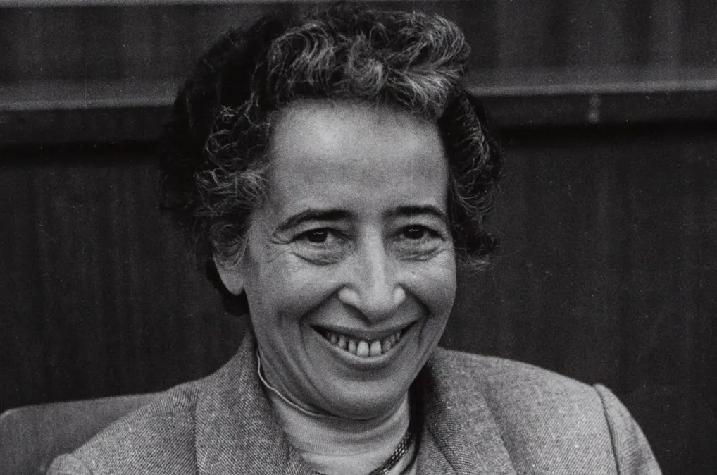 Black and white portrait of Hannah Arendt, an essayist arguing for financial independence and personal space for women.