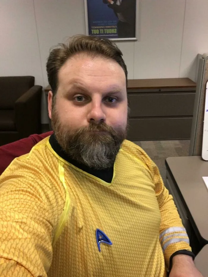 My Coworker Told Me That Everyone Dressed Up At My Office. Now I’m The Only One Dressed Like Captain Kirk Amongst Khakis And Polo Shirts
