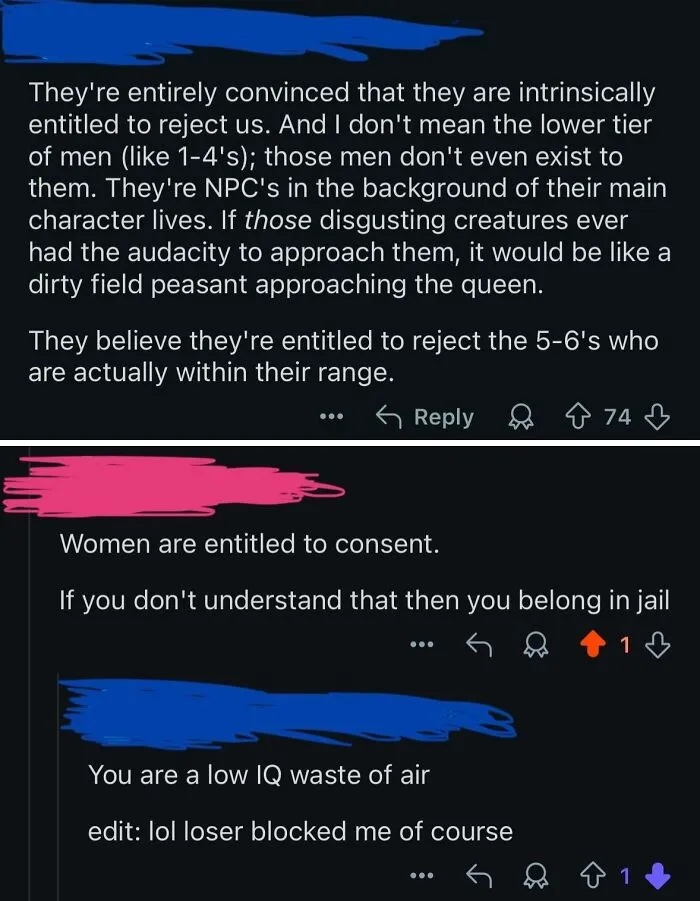 Commenter Doesn’t Think That Women Are Entitled To Basic Consent