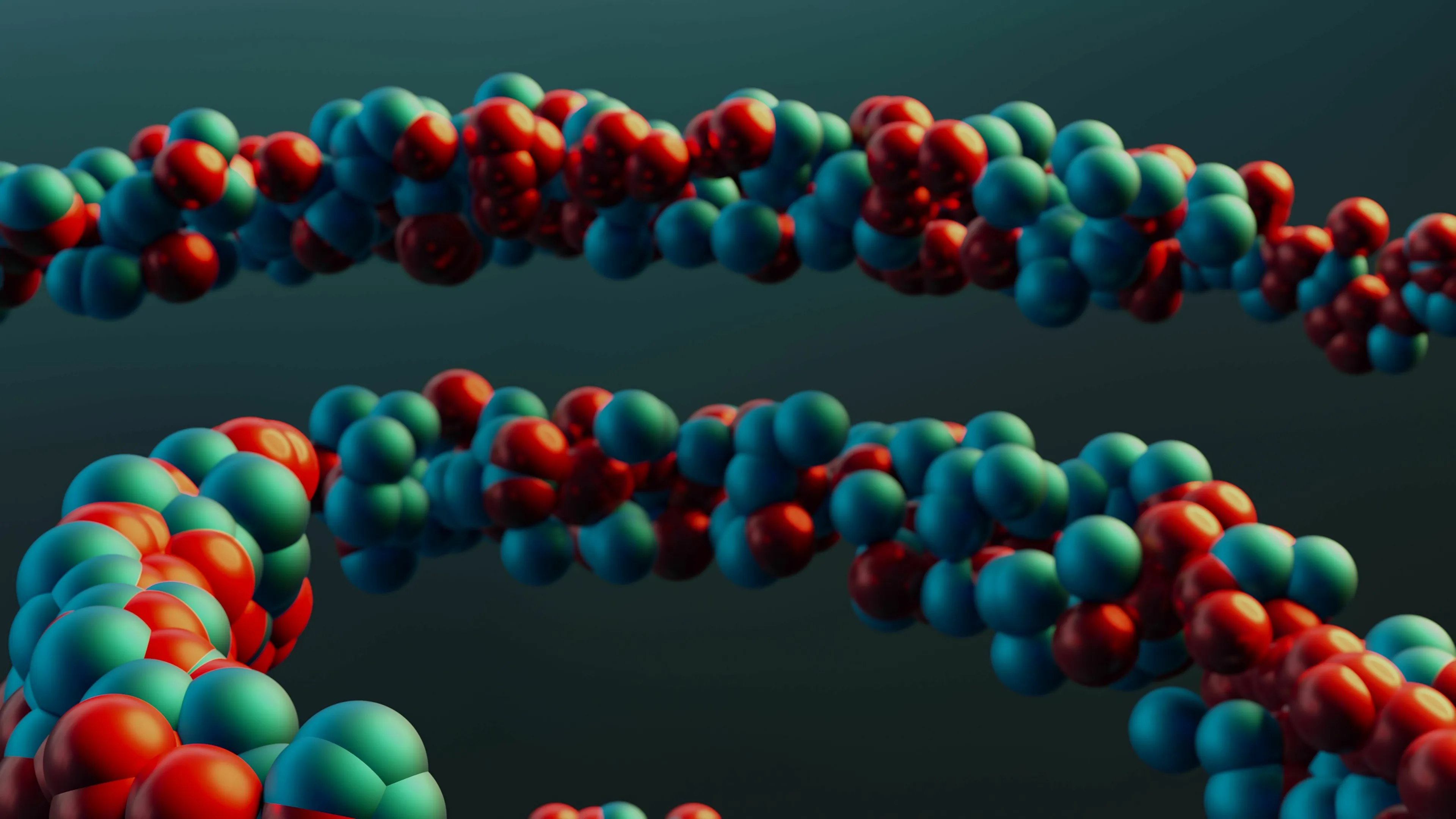 A close-up of a molecular structure, illustrating the nucleic acid RNA, similar to DNA. General knowledge quiz.