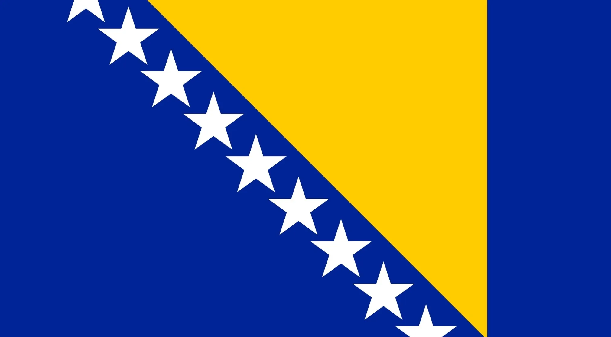 A close-up of the flag of Bosnia and Herzegovina for a General Knowledge on Europe quiz.