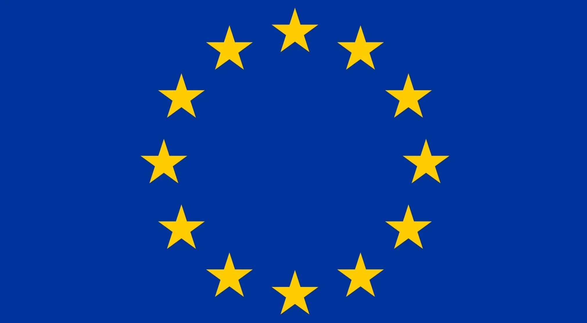 The European Union flag with 12 gold stars in a circle on a blue background, representing unity and General Knowledge On Europe.