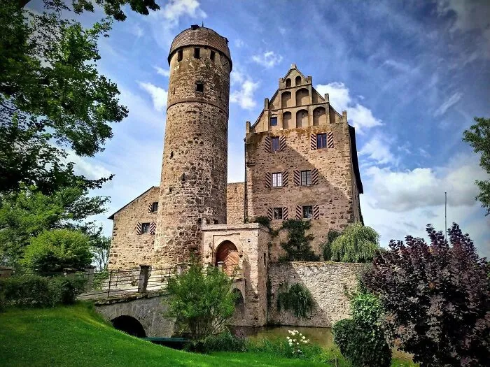 Sommersdorf, Germany. A Remote And Widely Unknown But Picturesque Castle. Mainly 15th Century, Major Restoration Around 1650