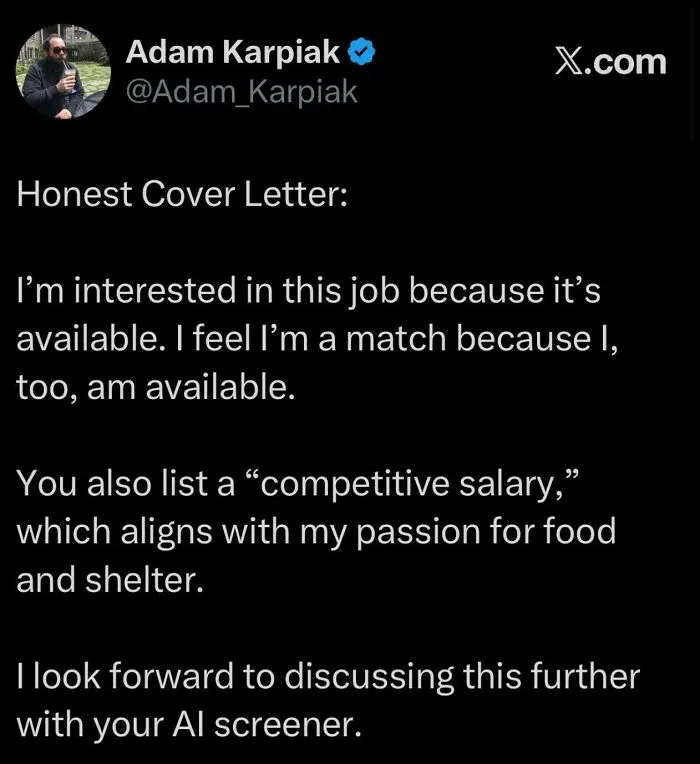 Honest Cover Letter