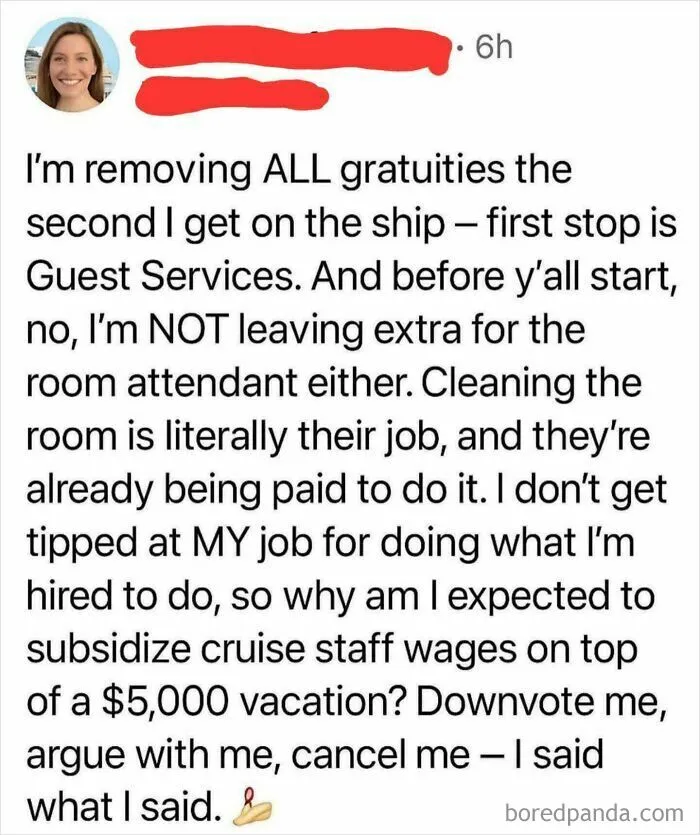 This Lady Is My Hero. Always Remove Auto Tip When You're On A Cruise!