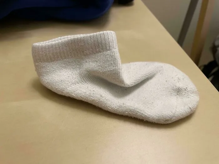 My Son’s Sock When He Was 3 Showed Up In The Laundry After Removing From The Dryer Today. My Son Is Turning 21
