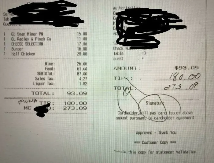 Always Grab The Customer Receipt Copy!!