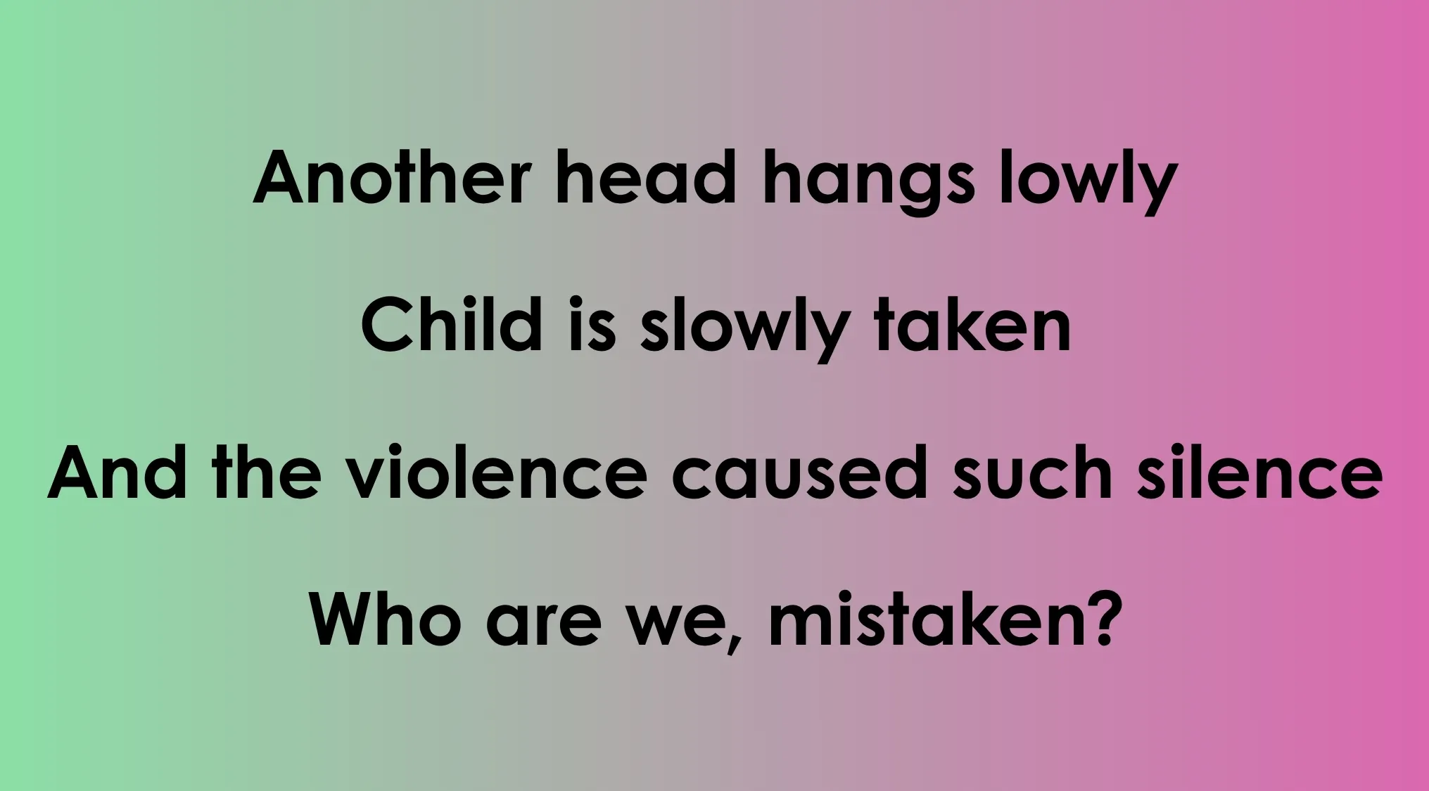 Lyrics from the song Zombie by The Cranberries, 80s-90s music.