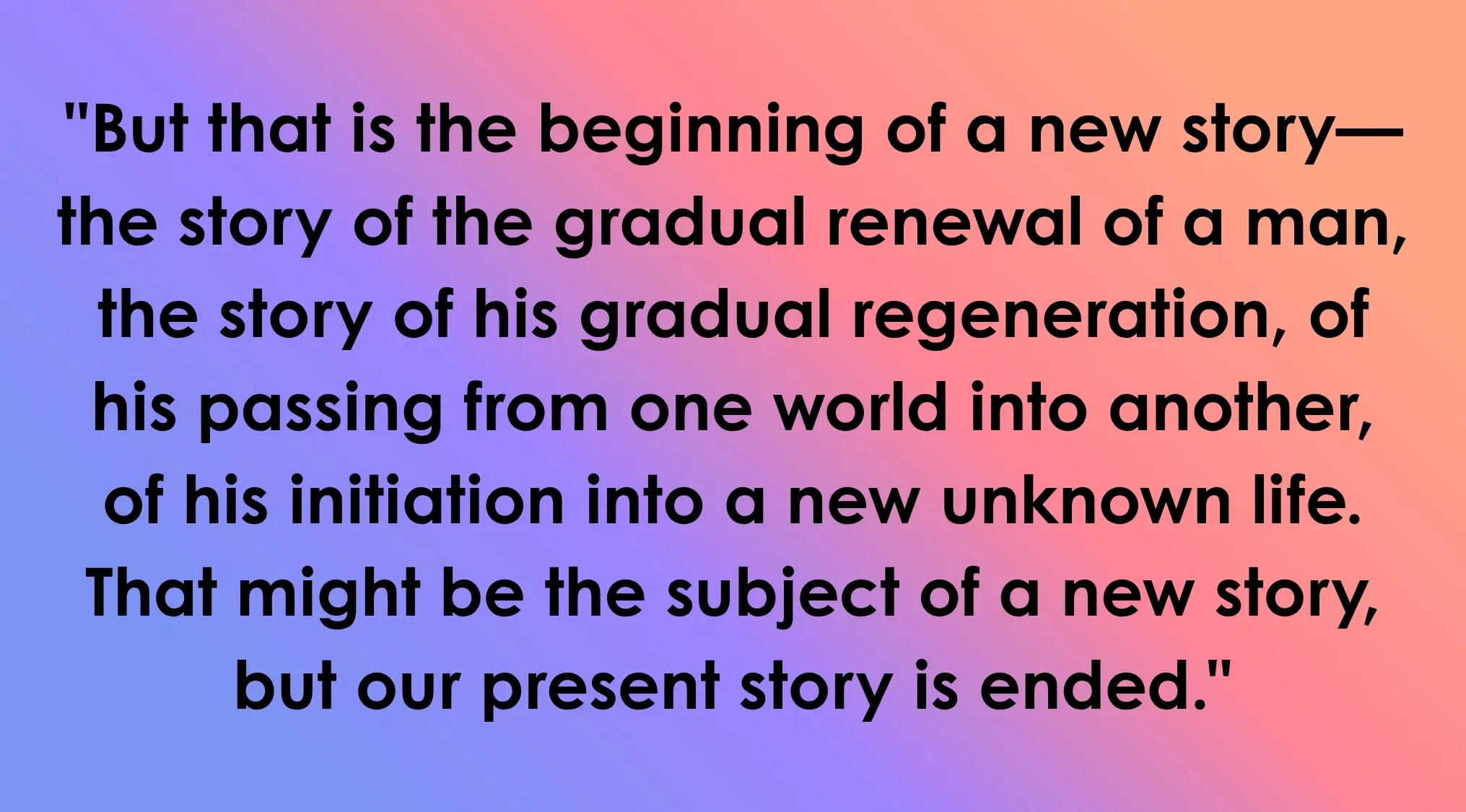 Text from the last line of a book, revealing closing words and prompting readers to guess the book.