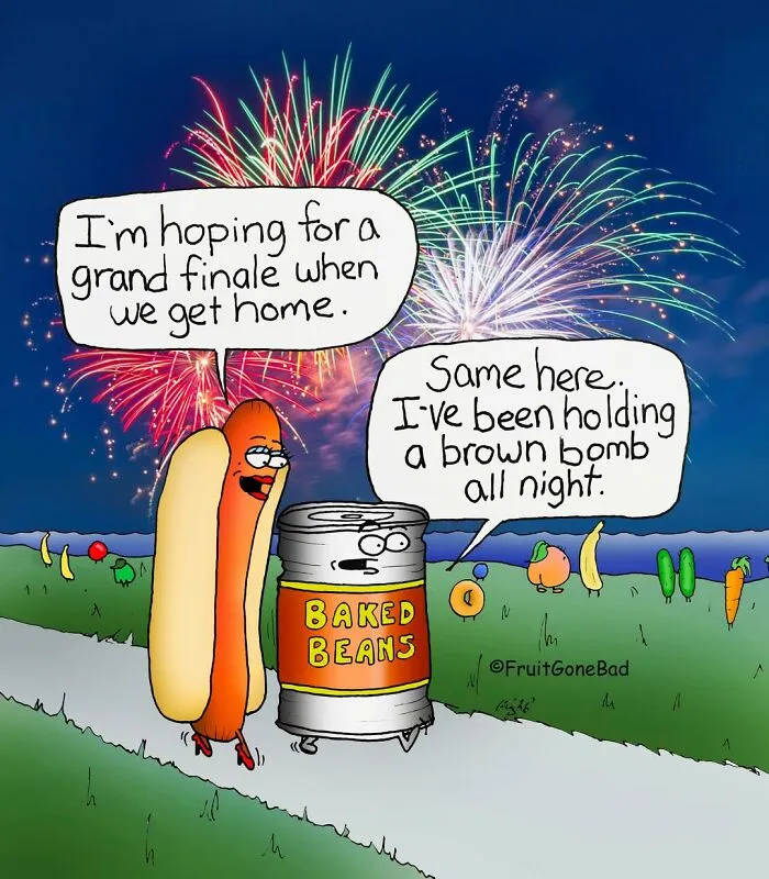43 Funny And Slightly Naughty Comics Featuring Food And Objects, Illustrated By This Artist (New Pics)