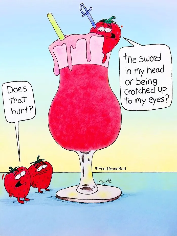 43 Funny And Slightly Naughty Comics Featuring Food And Objects, Illustrated By This Artist (New Pics)
