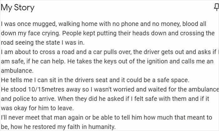The Stranger That Helped