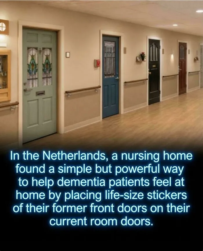 A Nursing Home In The Netherlands Recreated Residents’ Old Front Doors To Help Dementia Patients Feel More At Home