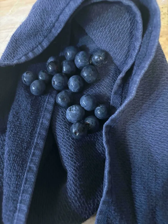 Blueberries And Tea Towel