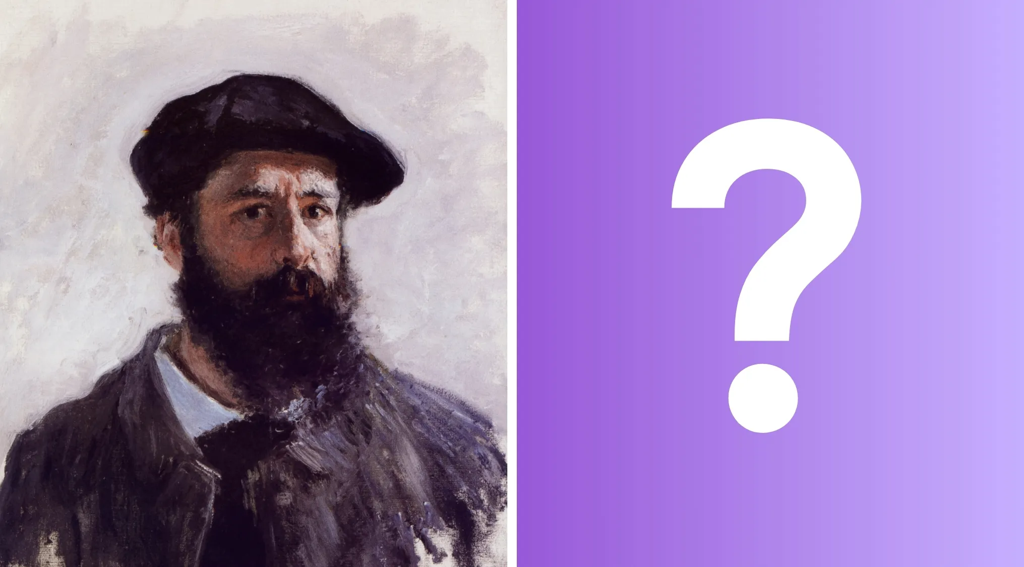 A distinguished self-portrait by a famous painter, portraying a bearded man in a dark beret and jacket.