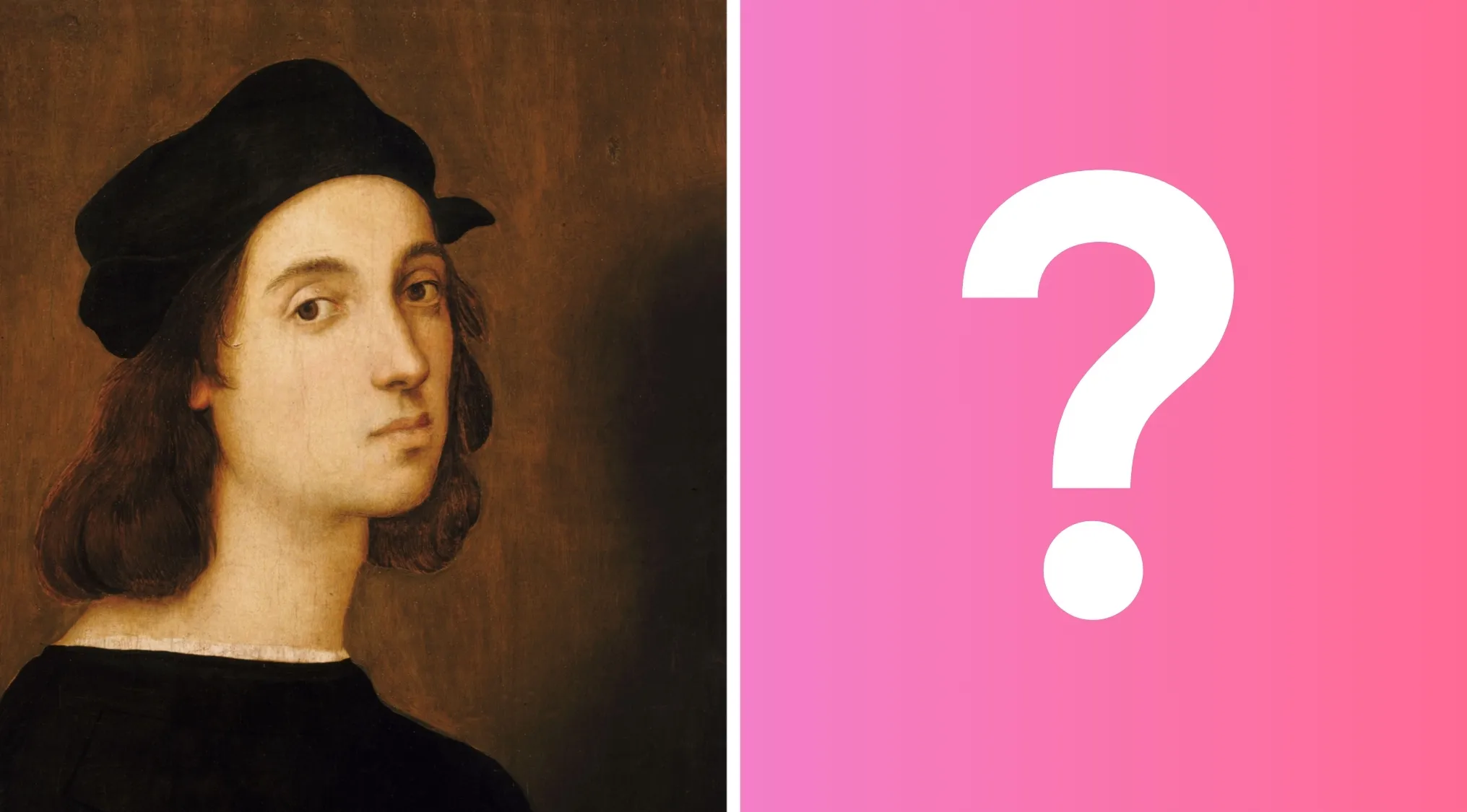 A famous painter's self-portrait, a young man with long hair and a black hat, which painter can you recognize?