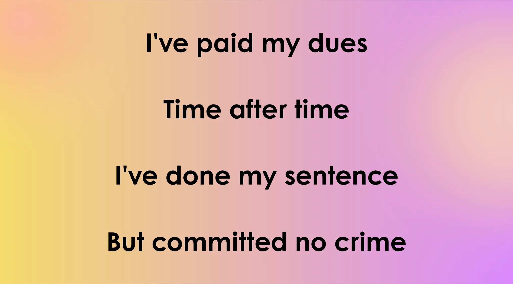 Quiz part 2: Text displaying opening lyrics of a 70s or 80s song to identify which song starts with these lyrics.