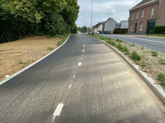 The Sand Dispersed On This New Bike Lane Make It Look As Though The Sun Is Shining…