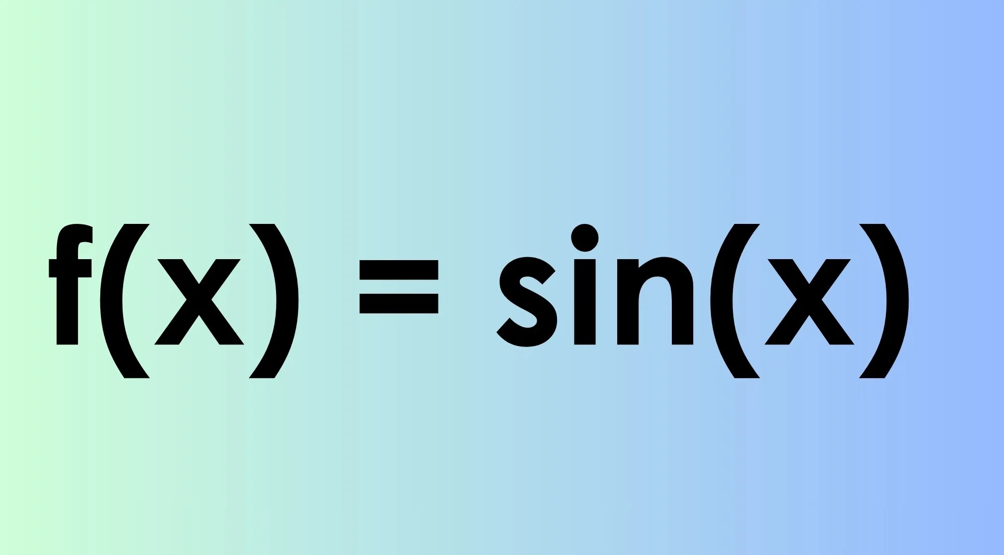 Mathematical equation f(x) = sin(x) on a blue and green gradient background. The Hardest Ever Chinese Exam Math.