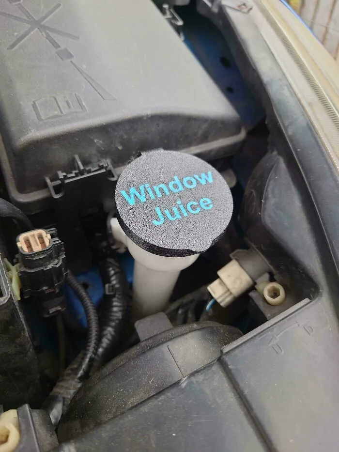 Lost The Screen Wash Cap On My Car, A Few Hours Later And Problem Solved!