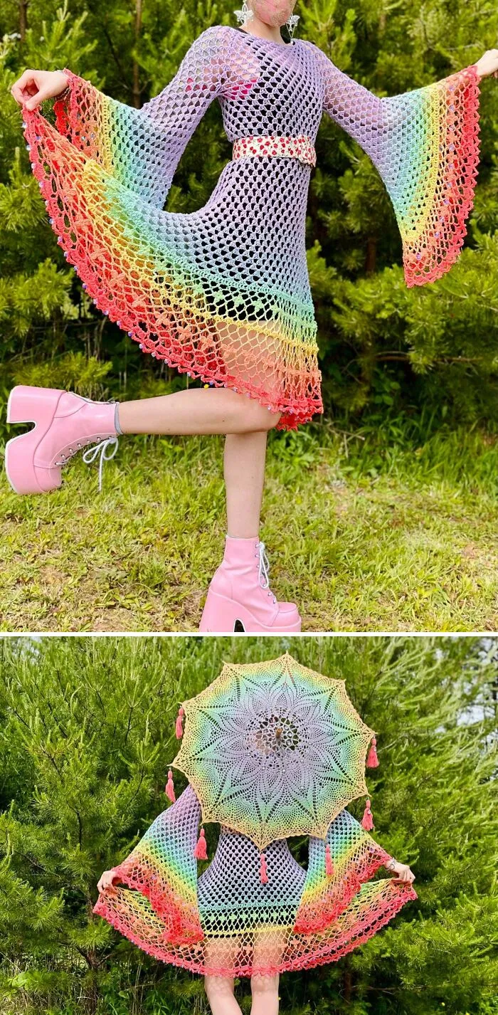 Hice este vestido por el mes del Orgullo