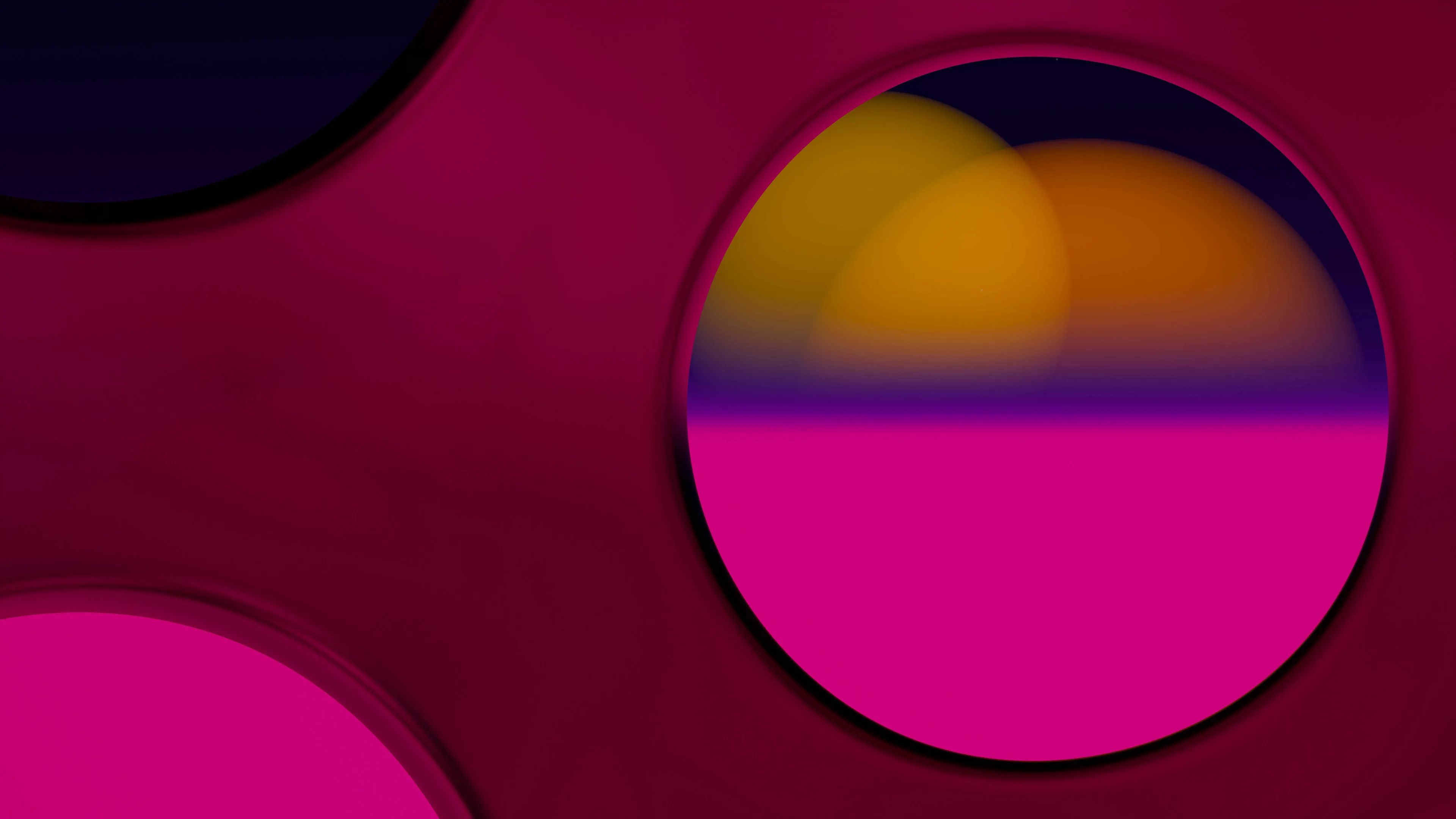 Abstract image representing mathematical definition of pi with colorful circles and blurred lights.
