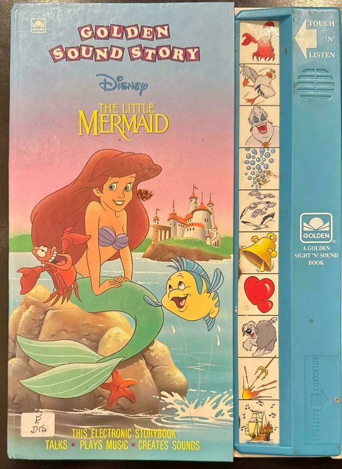 The Little Mermaid Golden Sound Storybook, an iconic item from life in the 90s.