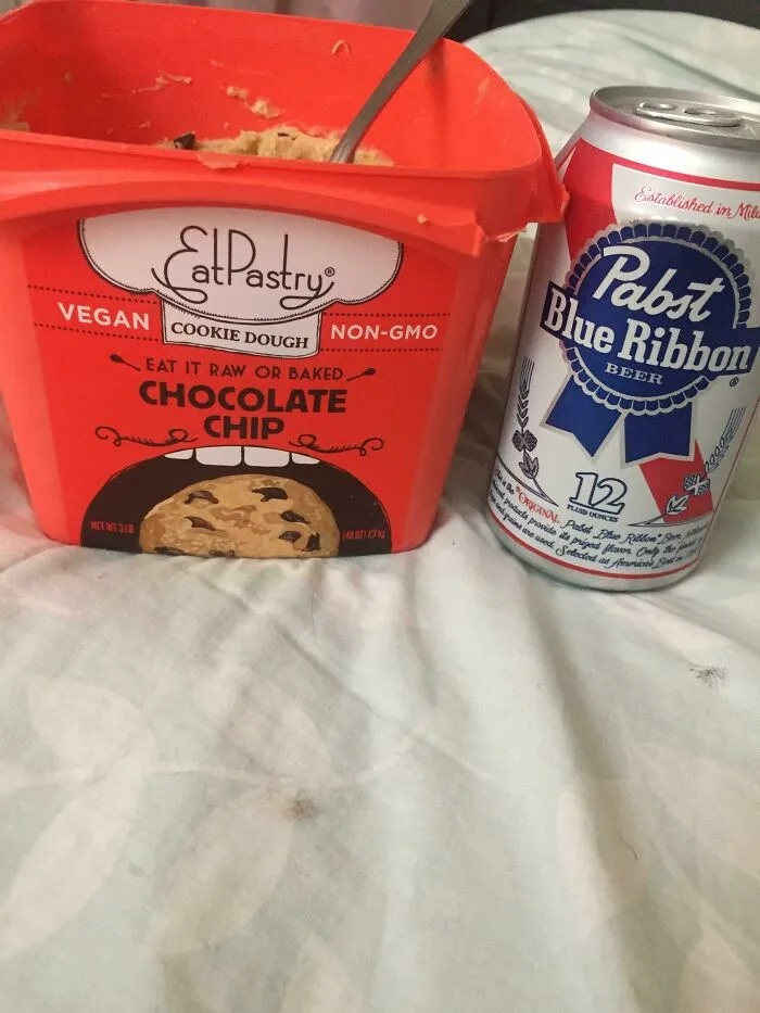 My Mom Asked If I Wanted Anything From Costco. I Said Anything Vegan. She Brings Back A 3 Pound Tub Of Cookie Dough