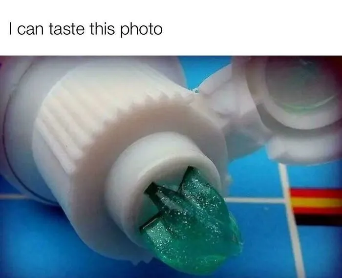 A close-up of green gel toothpaste from the 90s, an iconic item from life in the 90s.