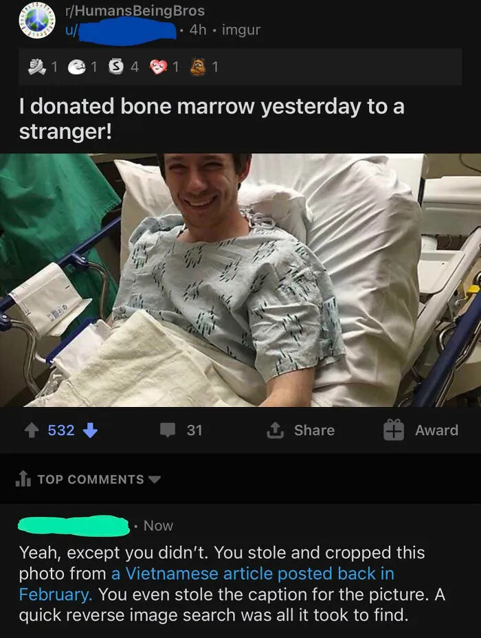Lying About Donating Bone Marrow