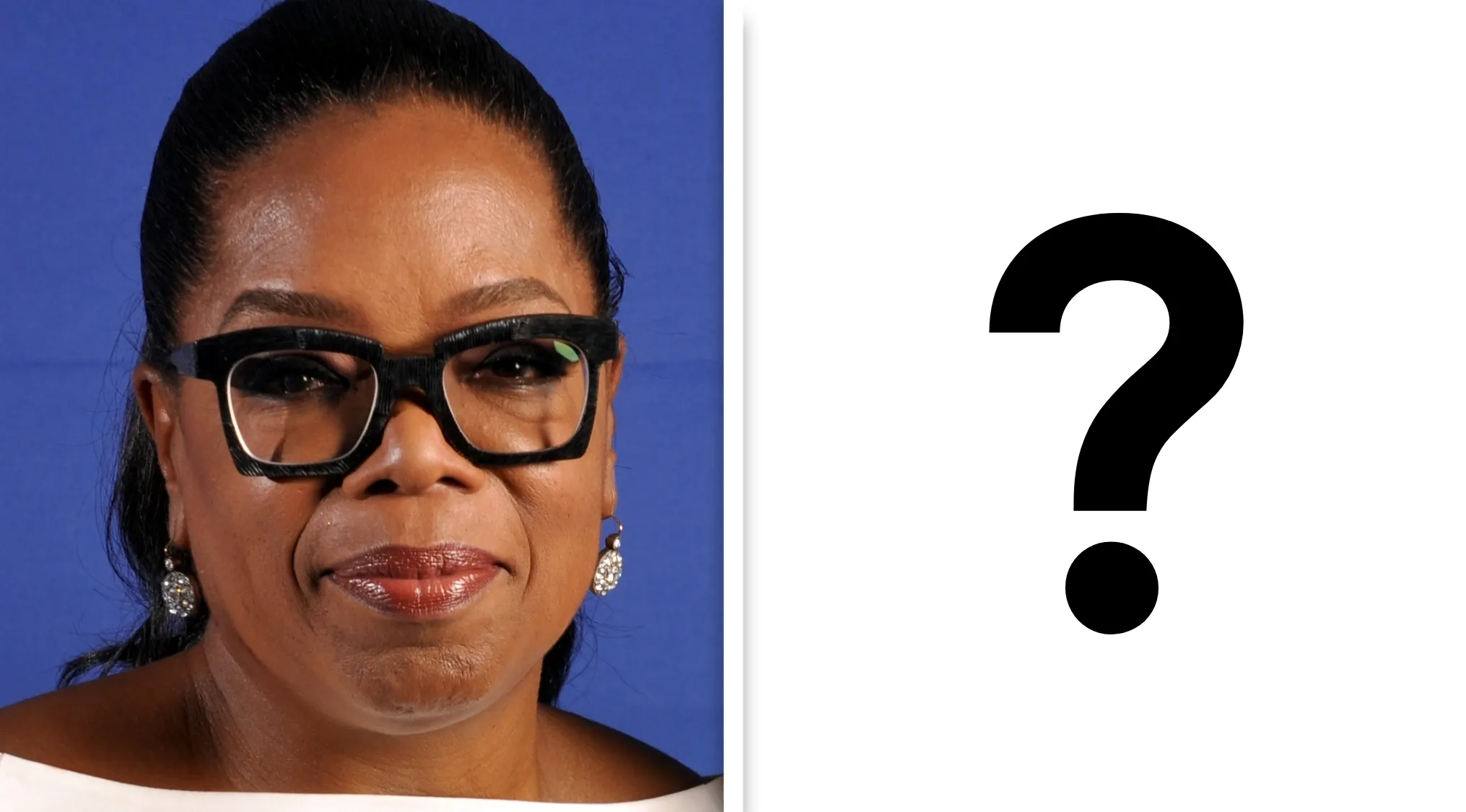 Quiz edition image asking about Oprah Winfrey's birth name Orpah for a real from fake quiz.