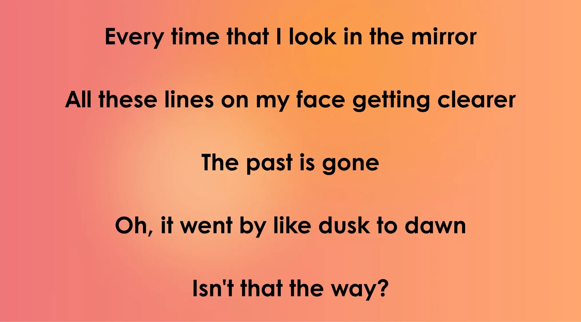 Quiz part 3: Opening lyrics to a 70s or 80s song, asking which song these words are from.