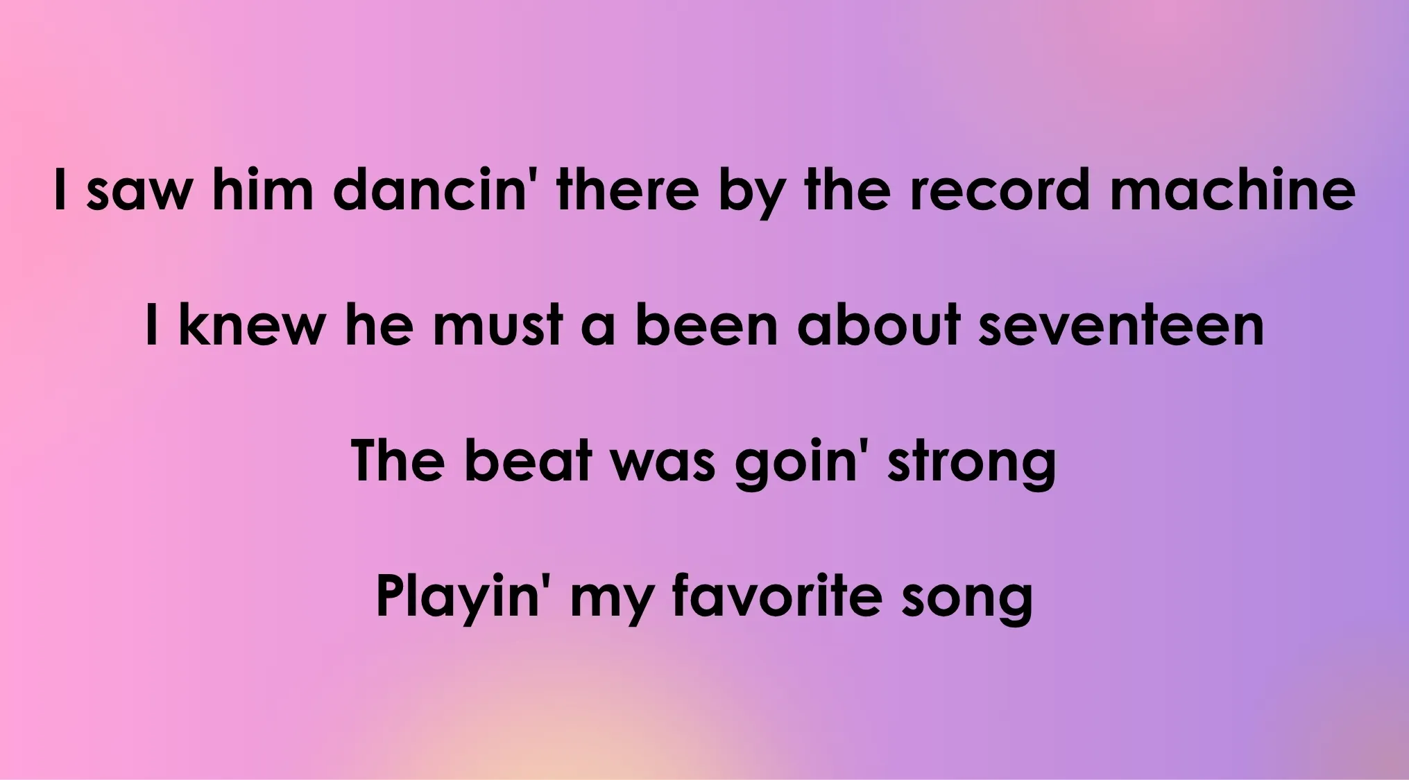Quiz part 3: Identify the '70s & '80s opening lyrics about dancing by the record machine.