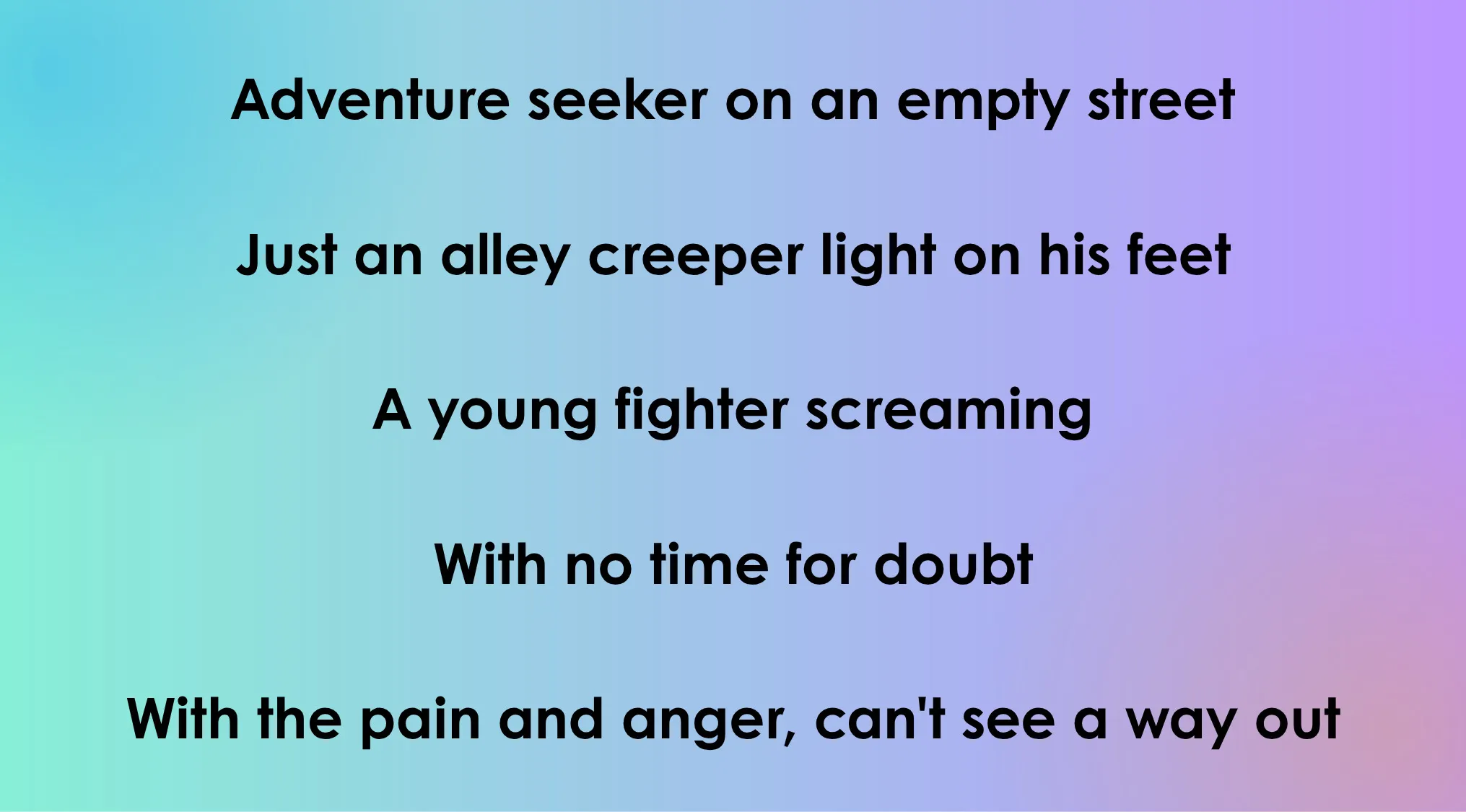 Guess the song from the opening lyrics. Part of the 70s and 80s opening lyrics quiz.