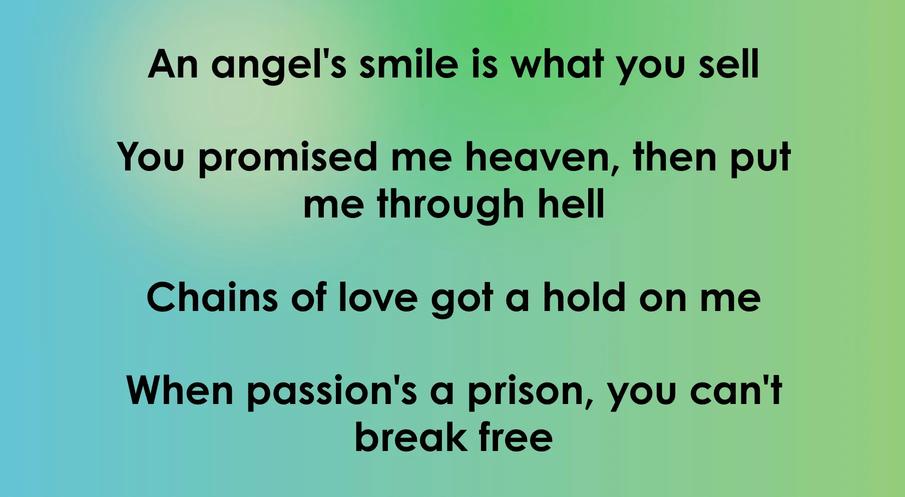 An image with lyrics from a 70s or 80s song. Can you identify the song from these opening lyrics quiz?