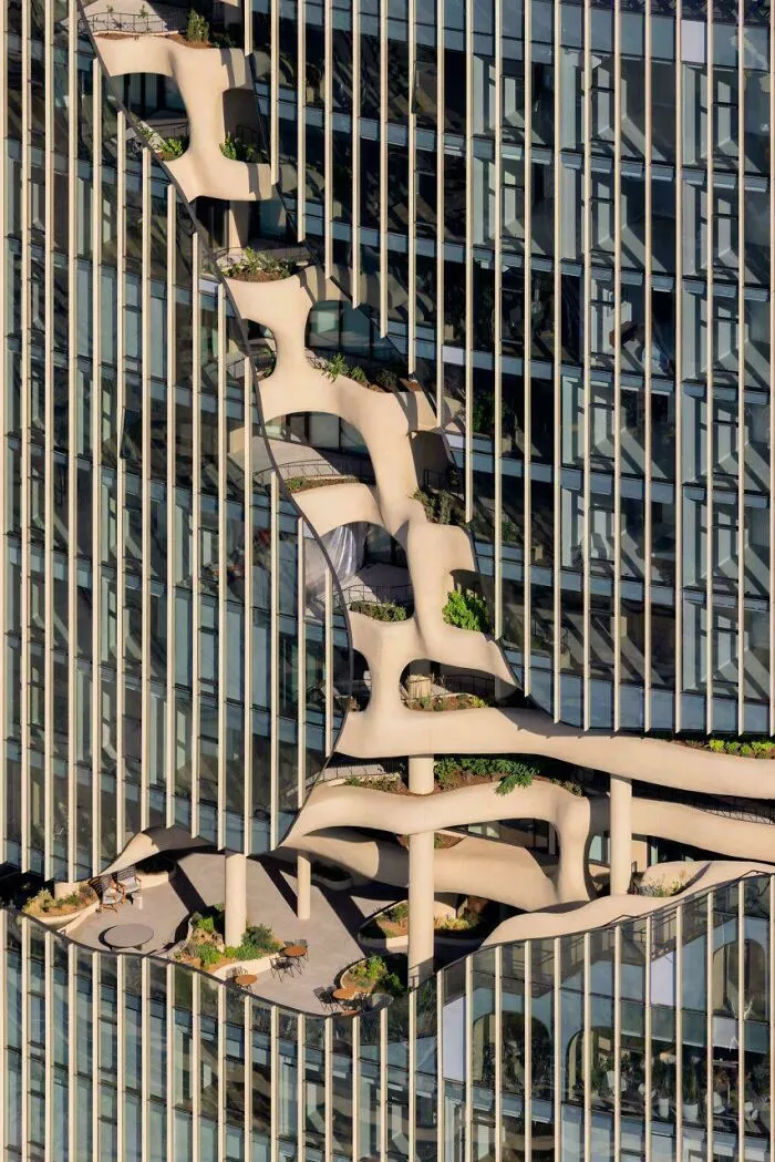 Este edificio con "grietas" en Denver.