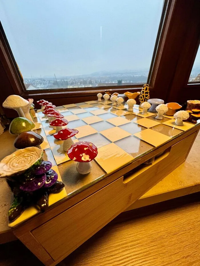 Look At This Amazing Chess Set My GF Handcrafted For Me!