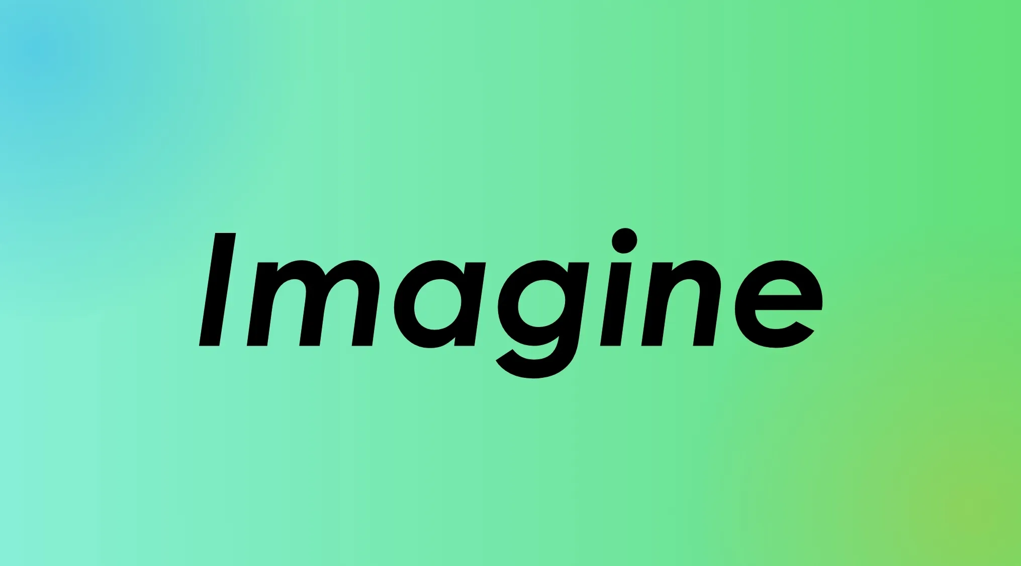 The partial band name Imagine in bold black text on a blue and green gradient background, prompting to complete the band's name.