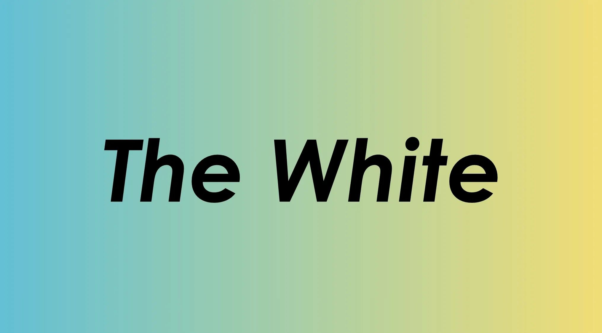 Image displays the words The White on a gradient background. Finish the band's name.