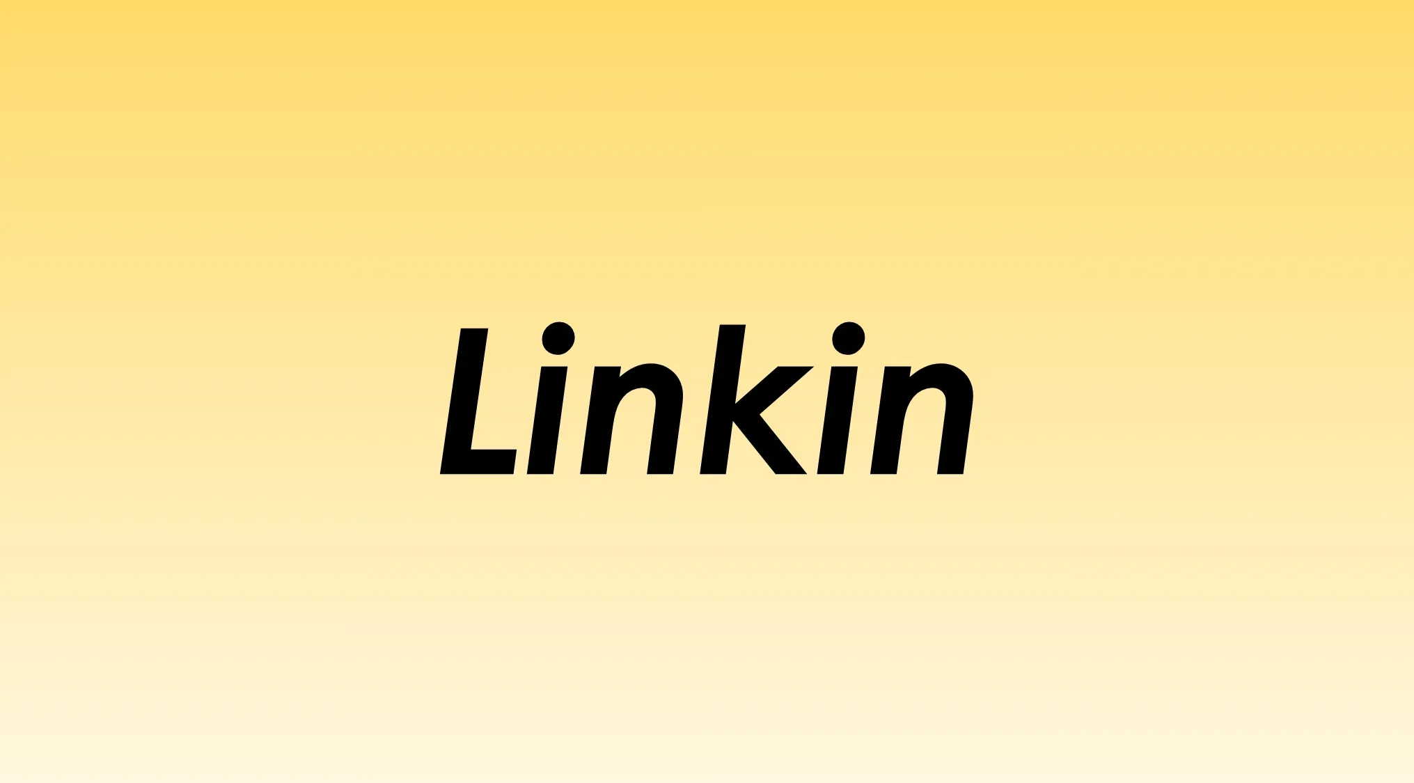 The word 'Linkin' against a yellow gradient background to complete the band's name.