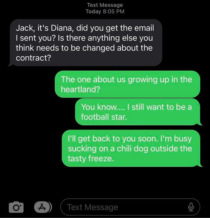 I’m Not Sure If This Belongs Here But I Got A Wrong Text This Evening. So I Couldn’t Resist…