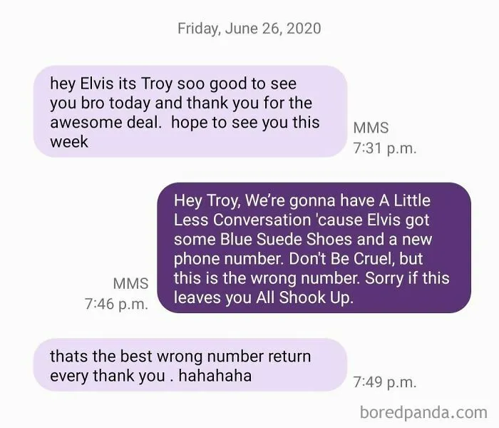 My Response To A Wrong Number, I Couldn't Resist!