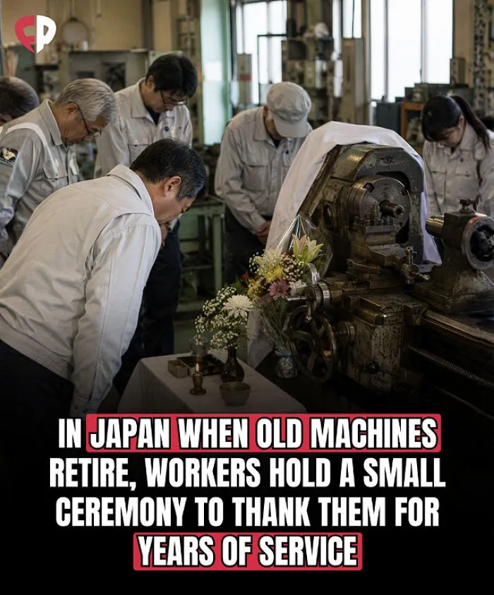 In Japan, Some People Treat Old Tools And Machines With A Kind Of Respect That Feels Deeply Human.  The Practice Is Often Connected To The Idea Of Kuyo, A Ceremony Of Gratitude For Objects That Have Served People Over Time