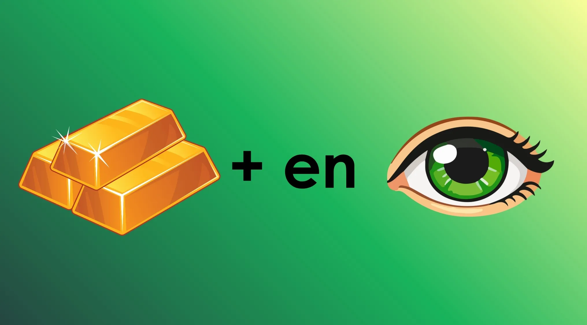A Movie Titles Rebus Challenge image showing gold bars + en + an eye, to imply a film title.