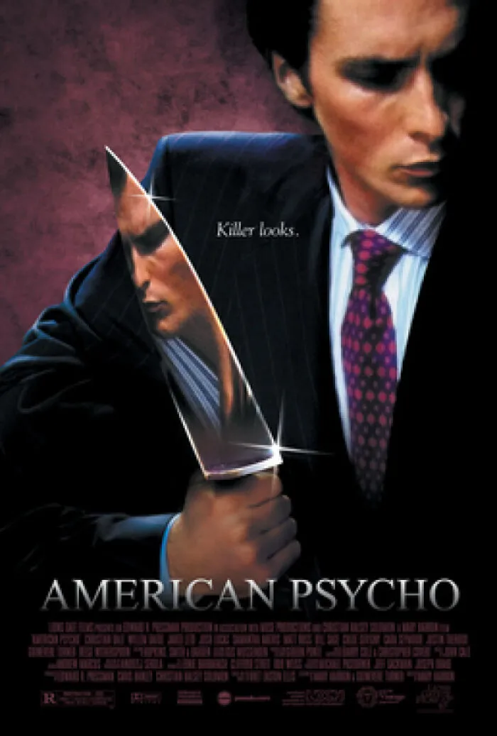 A timeline fact photo of the American Psycho movie poster.